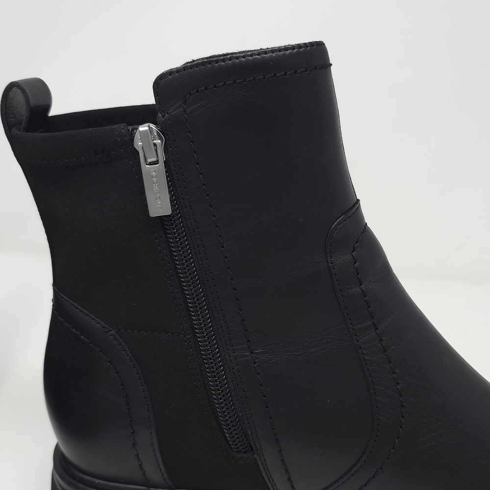 Rockport Black Leather Ankle Booties with Side Zip 9.5M - Picture 12 of 14